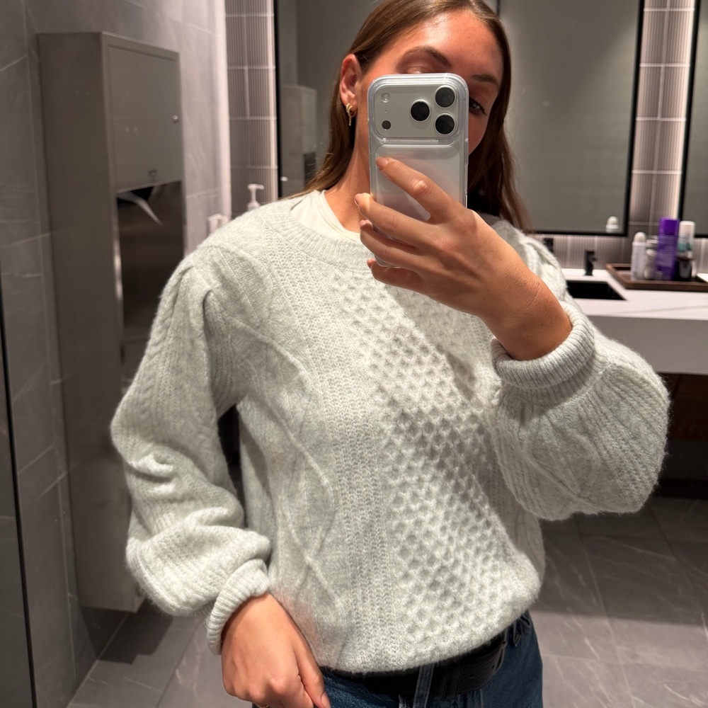 STATE Textured Cream Sweater